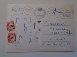 D171503 Czechoslovakia   To Hungary  (Slovakia)  Postage Due Porto Stamps Hungary  1966 - Altri & Non Classificati