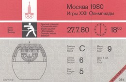 Original Unused Ticket Moscow 1980 80 Olympic Games Olympics Olympiad  - Boxing  27.07.1980. - Autres & Non Classés