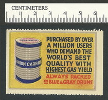 119-35 USA Union Carbide Acetylene Gas Drum Poster Stamp MLH - Vignetten (Erinnophilie)