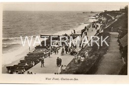 CLACTON ON SEA WEST FRONT OLD R/P POSTCARD ESSEX - Clacton On Sea