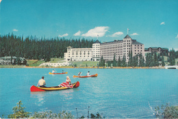 Extra Large Card : 9 X 6 In - Chateau Lake Louise Alberta Canada - Hotel Canoe - Canadian Pacific Railway - 2 Scans - Lac Louise