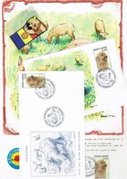 ANDORRE 3 DOC. Encart+FDC+Maximum Tematique Chien Timbre Yvert 373 - Other & Unclassified