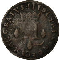 Monnaie, Monaco, Honore III, 8 Deniers, Dardenna, 1735, TTB, Cuivre - 1505-1795 Van Lucien Ier Tot Honoré III