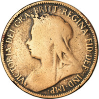 Monnaie, Grande-Bretagne, Victoria, 1/2 Penny, 1896, B+, Bronze, KM:789 - C. 1/2 Penny