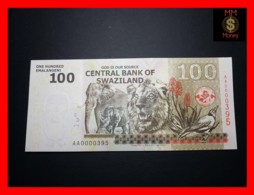 SWAZILAND 100 Emalangeni 6.9.2010 P. 39 Low Serial  UNC - Swaziland