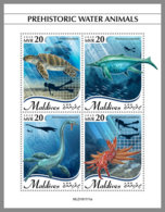 MALDIVES 2020 MNH Diving Tauchen Plongee Preh. Water Animals M/S - IMPERFORATED - DH2017 - Tauchen