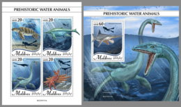 MALDIVES 2020 MNH Diving Tauchen Plongee Preh. Water Animals M/S+S/S - IMPERFORATED - DH2017 - Tauchen
