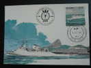 Bateau De Guerre Warship Navy Carte Maximum Maxi Card Bresil Brazil - Maximum Cards