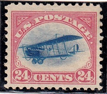 STATI UNITI 1918 24C  AEREO CURTISS-JENNY  CATALOGO UNIFICATO N.3 SCOTT # C3  MNH XF OG - 1b. 1918-1940 Nuovi