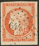 No 5, Bdf + Un Voisin, Obl Pc 644, Jolie Pièce. - TB - 1849-1850 Ceres