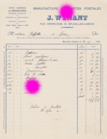 LAEKEN Wynant Manufacture De Cartes Postales 1920 - Drukkerij & Papieren