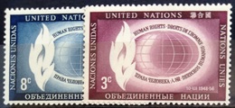 NATIONS-UNIS  NEW YORK                   N° 46/47                      NEUF* - Unused Stamps
