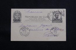 CUBA - Entier Postal De Habana Pour La France En 1907 - L 60680 - Lettres & Documents