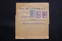 BELGIQUE - Préoblitérés De Bruxelles Et D'Anvers Sur Bande Commerciale Pour Paris - L 60688 - Typo Precancels 1906-12 (Coat Of Arms)