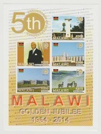 Malawi 2014 Golden Jubilee 50 Years Independance 1964-2014 Zebra Fauna S/S MNH** - Malawi (1964-...)