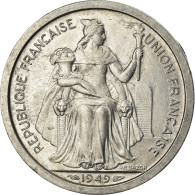 Monnaie, Nouvelle-Calédonie, 2 Francs, 1949, Paris, SUP+, Aluminium, KM:3 - Nouvelle-Calédonie