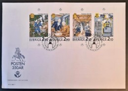 SWEDEN 1986 - FDC - 350 Jahre Post - FDC