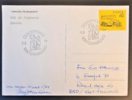 SWEDEN 1974 - Postcard To Germany - Entiers Postaux