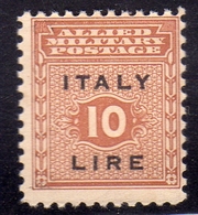 OCCUPAZIONE ANGLO-AMERICANA SICILIA 1943 LIRE 10 MNH - Anglo-american Occ.: Sicily