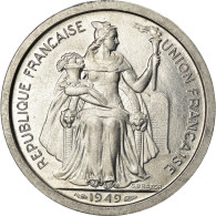 Monnaie, Nouvelle-Calédonie, 2 Francs, 1949, Paris, SUP+, Aluminium, KM:3 - Nouvelle-Calédonie