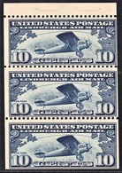 STATI UNITI 1927 POSTA AEREA UNIFICATO N. A10c SCOTT# C10a GRADE MNH PAGINA DI 3 VALORI DA LIBRETTO - 1b. 1918-1940 Neufs