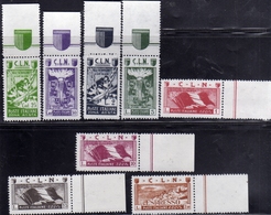 CLN AOSTA 1944 SOGGETTI VARI SERIE COMPLETA DENTELLATA PERF. COMPLETE SET MNH - Comitato Di Liberazione Nazionale (CLN)