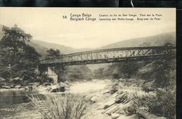 Carte Neuve N° 53. Vue: 58. Chemins De Fer Du Bas-Congo. Pont Sur La Pozo. - Entiers Postaux