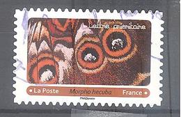 France Autoadhésif Oblitéré N°1805 (Effets Papillons - Morpho Hecuba) (cachet Rond) - Used Stamps