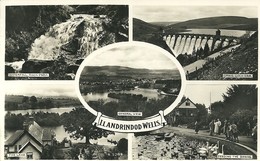 REAL PHOTOGRAPHIC POSTCARD - MULTI VIEW - LLANDRINDOD WELLS - LOCAL PUBLISHER - Radnorshire