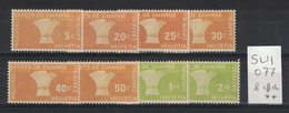 Suisse - Switzerland - Schweiz - Série Complète (??) Des Effets De Change - 8 Wechsel Marken - 8 Cambiali - Revenue Stamps