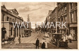 COLCHESTER HIGH STREET OLD B/W POSTCARD ESSEX - Colchester