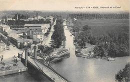 Agde                34               L'Hérault Et Le Canal        (Voir Scan) - Agde