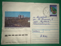 Cover Turkmenbashi To Ashgabat 2001 ( Flag And Coat Of Arms ) - Turkménistan