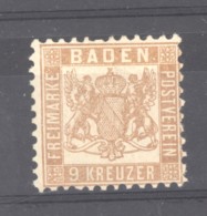 GRX 0706  -  Allemagne  -  Bade  :  Yv  19a  *  Brun Pâle - Mint