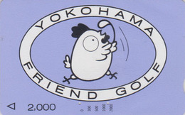 Carte Japon - Sport - YOKOHAMA FRIEND GOLF - Animal Oiseau - COQ 2000  - ROOSTER Bird Japan Prepaid Member's Card - 452 - Hoenderachtigen & Fazanten