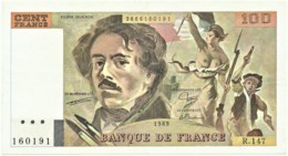 FRANCE - 100 Francs - 1989 - P 154.d - Serie R. 147 - EUGÈNE DELACROIX - 100 F 1978-1995 ''Delacroix''