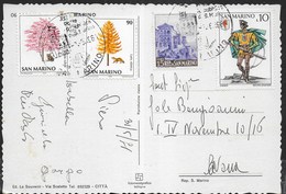 SAN MARINO - CARTOLINA PLURIAFFRANCATA 1981 - Lettres & Documents