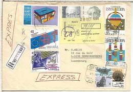 CASSA DE LA SELVA GIRONACC LUXEMBURGO URGENTE EXPRES EUROPA CEPT JUEGOS BOLOS BOELING SAT - Eilbriefmarken