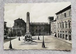 Cartolina Illustrata Imola - Piazza Vittorio Emanuele - Monumento Ai Caduti - Chiesa Del Suffragio - Imola