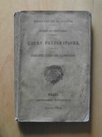 LIVRE " FORTIFICATION DE CAMPAGNE / COURS PRÉPARATOIRE " (1880) ÉDITÉ PAR Le MINISTÈRE DE LA GUERRE PARIS (176 PAGES) - English