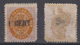 Dänemark Denmark West India Mi# 14 I * Mint 1c Overprint 1887 - Danimarca (Antille)