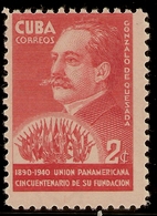 Rep.Cuba  Edifil 336* Mh 2 Céntimos Carmón Fundación Iberoamericana  1940 NL1500 - Neufs