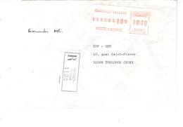 Vignette MOG Guichet HAUTE GARONNE 1983 CASTANET TOLOSAN LETTRE RECOMMANDEE EINSCHREIBEN REGISTERED COVER AR - 1981-84 LS & LSA Prototipi