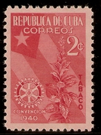 Rep.Cuba  Edifil 337* Mh 2 Céntimos Carmín Convención Rotaria Inter  1940 NL1039 - Neufs