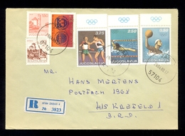 YUGOSLAVIA 1980 - Envelope Franked With Stamps From Series For Olympic Games In Munchen 1972. Registered Sent Letter Fro - Autres