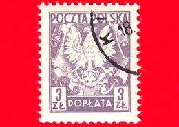 POLONIA - POLSKA - Usato - 1980 - Segnatasse - Taxe - Aquila - Coat Of Arms Of Poland - 3 - Segnatasse