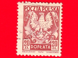 POLONIA - POLSKA - Usato - 1950 - Segnatasse - Taxe - Aquila - Coat Of Arms Of Poland - 20 - Portomarken