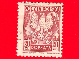 POLONIA - POLSKA - Usato - 1950 - Segnatasse - Taxe - Aquila - Coat Of Arms Of Poland - 20 - Postage Due