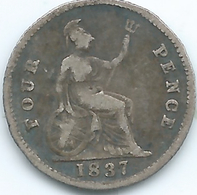 United Kingdom / Great Britain - 1837 - 4 Pence - William IV - KM723 - G. 4 Pence/ Groat