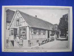 Elsass 1914 Gruss Aus Niederbetschdorf CPA DR Deutsches Reich Alsace Barr Betschdorf Geschäftshaus - Sonstige & Ohne Zuordnung